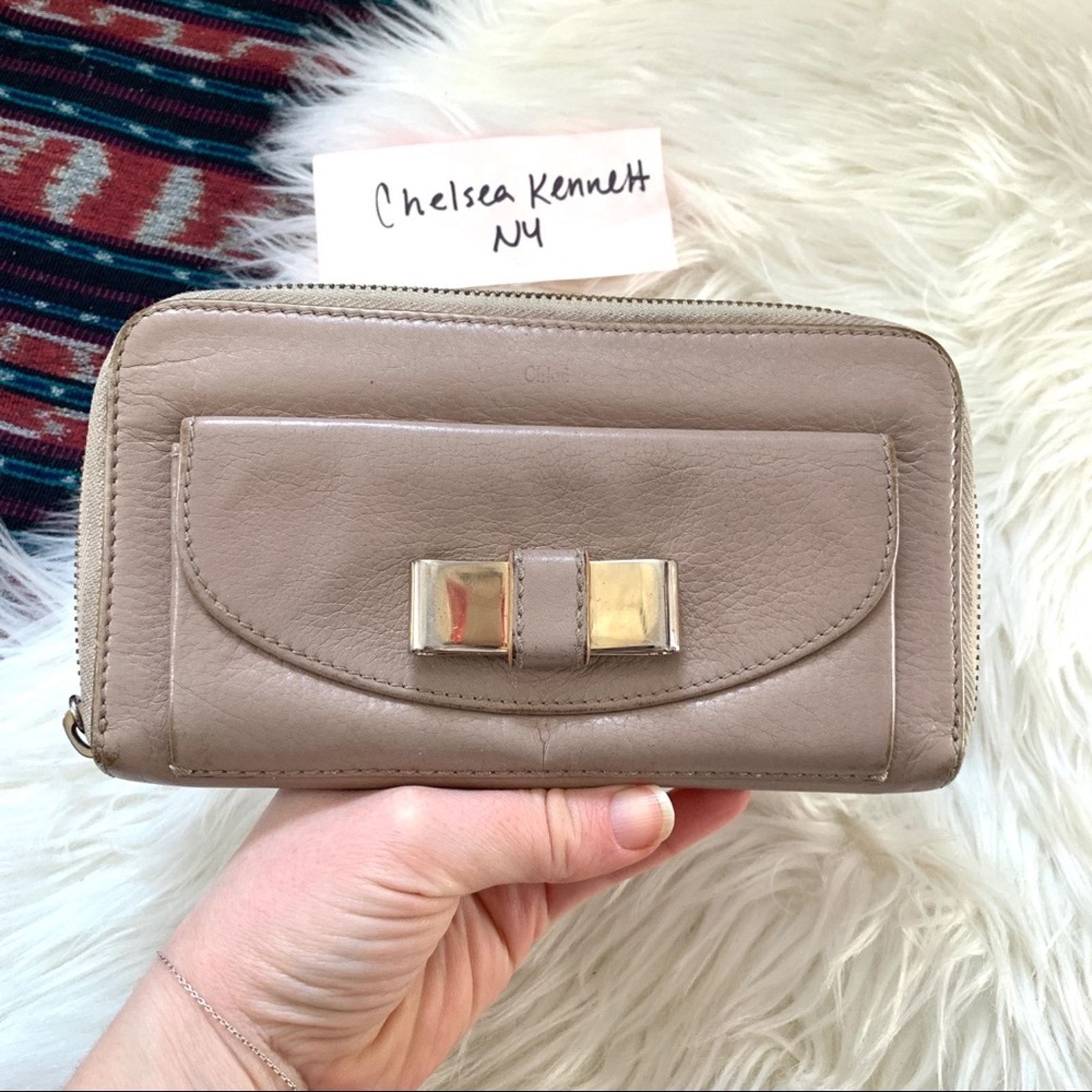 Chloe Bobbie Zip Around Continental Wallet Bow